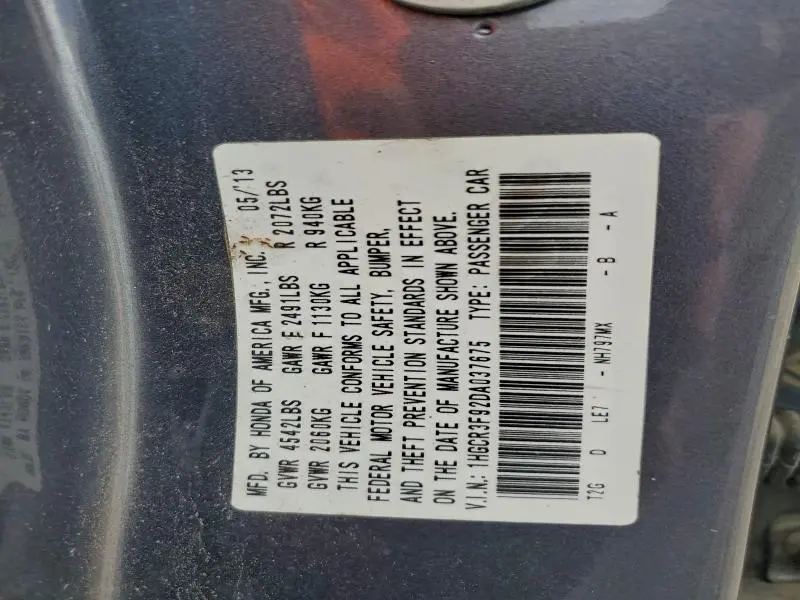 2013 HONDA ACCORD TOURING  