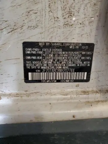 2022 SUBARU CROSSTREK   