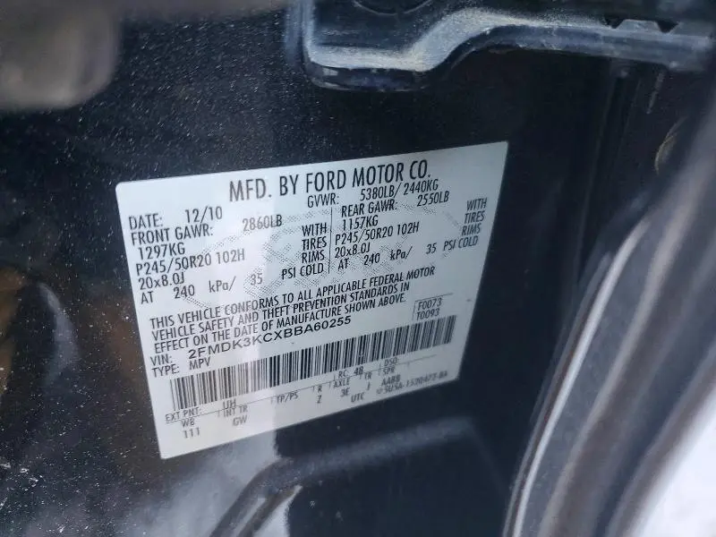 2011 FORD EDGE LIMITED  