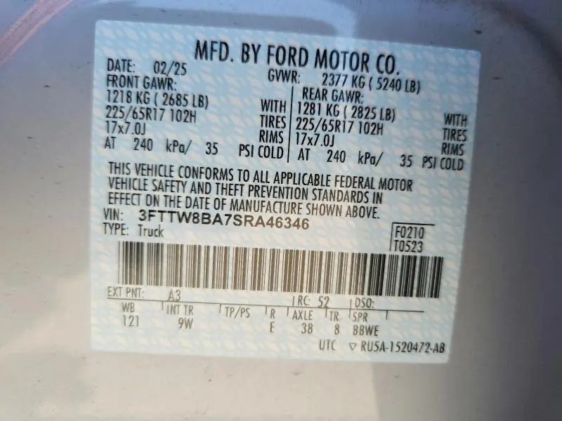 2025 FORD MAVERICK XL  