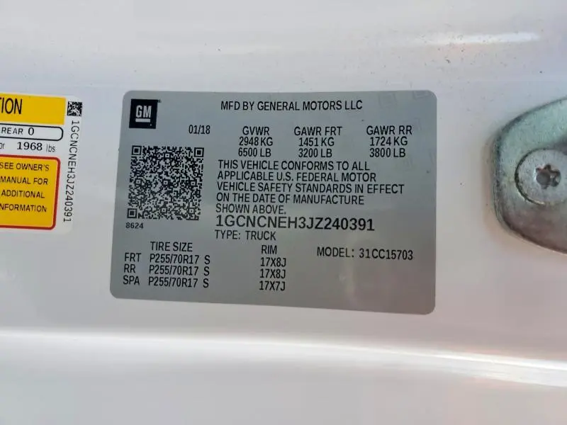 2018 CHEVROLET SILVERADO C1500  