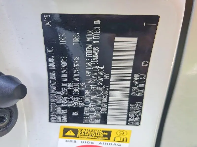 2019 TOYOTA HIGHLANDER HYBRID  