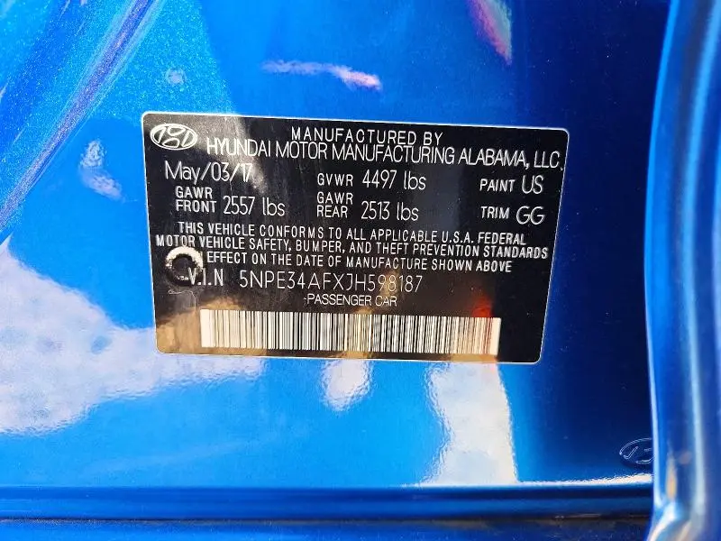 2018 HYUNDAI SONATA SEL  