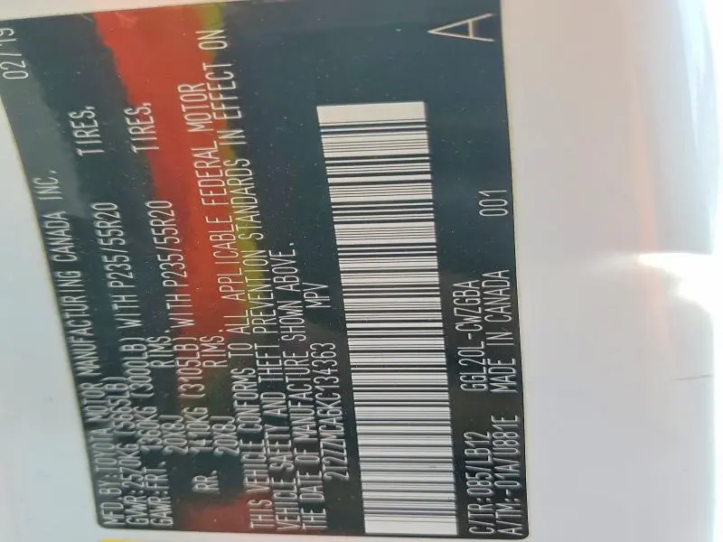 2019 LEXUS RX 350 BASE  