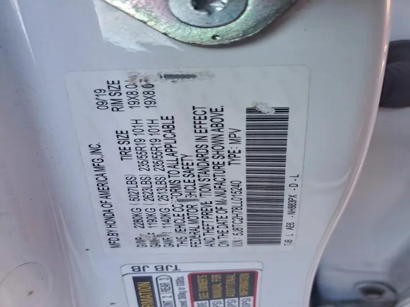 2020 ACURA RDX ADVANCE  