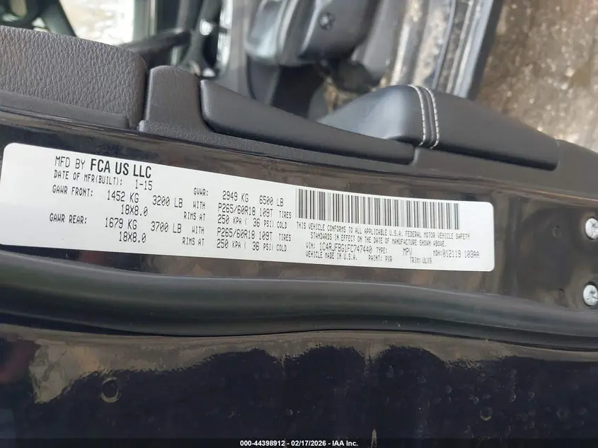 2015 JEEP GRAND CHEROKEE LIMITED