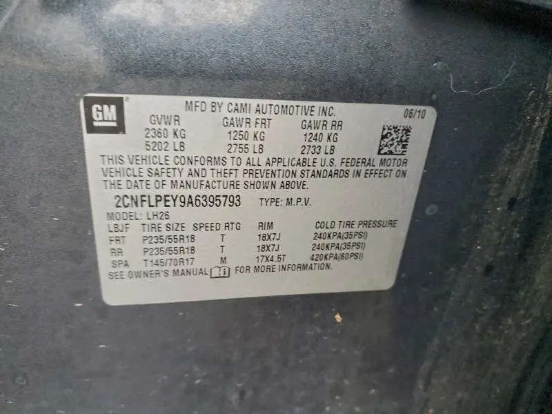 2010 CHEVROLET EQUINOX LT  