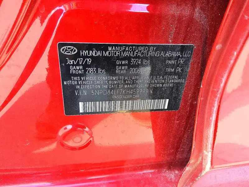 2019 HYUNDAI ELANTRA SEL  