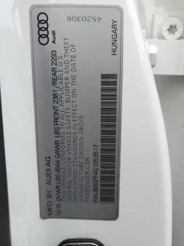 2016 AUDI A3 PREMIUM  