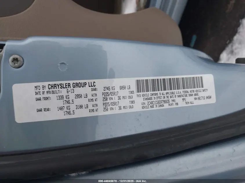 2013 CHRYSLER TOWN & COUNTRY TOURING-L