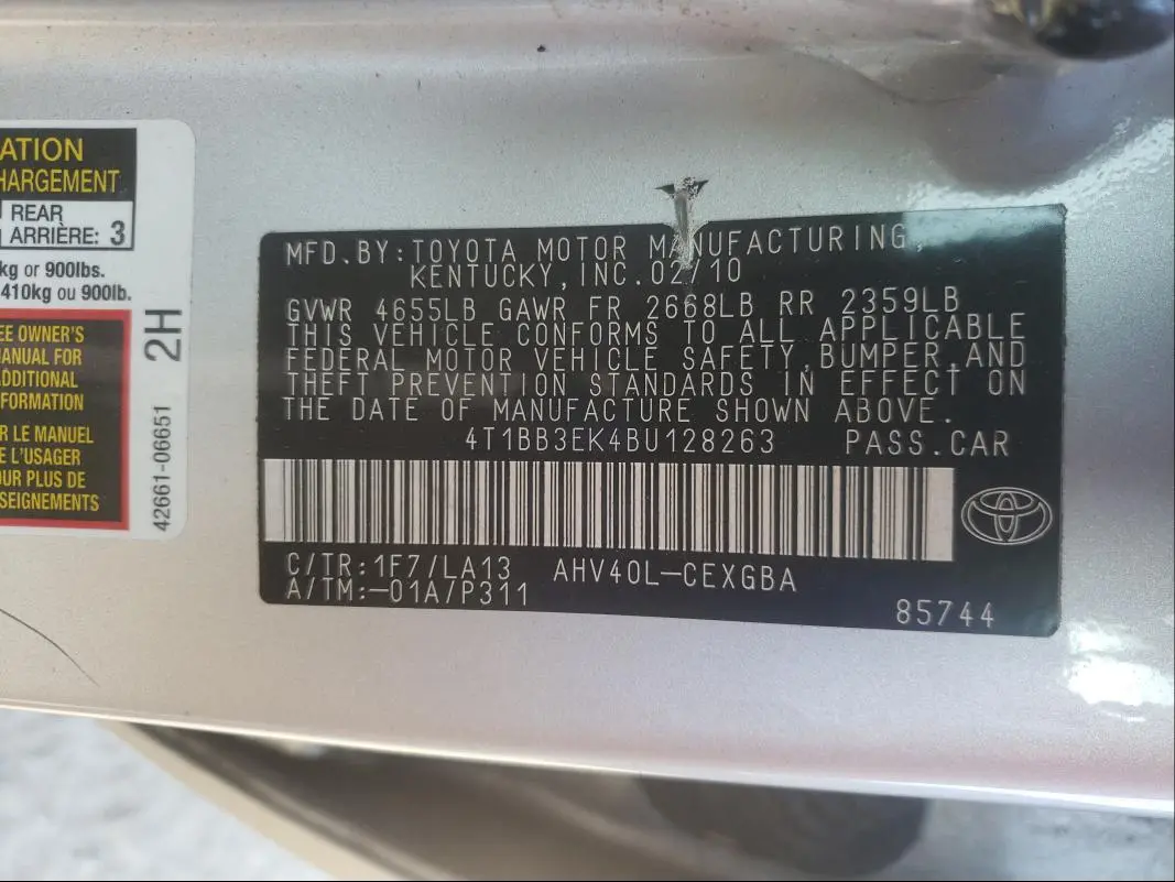 2011 TOYOTA CAMRY HYBRID  