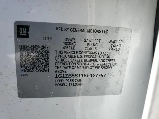 2019 CHEVROLET MALIBU LS  