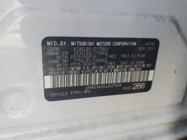 2018 MITSUBISHI OUTLANDER SE  