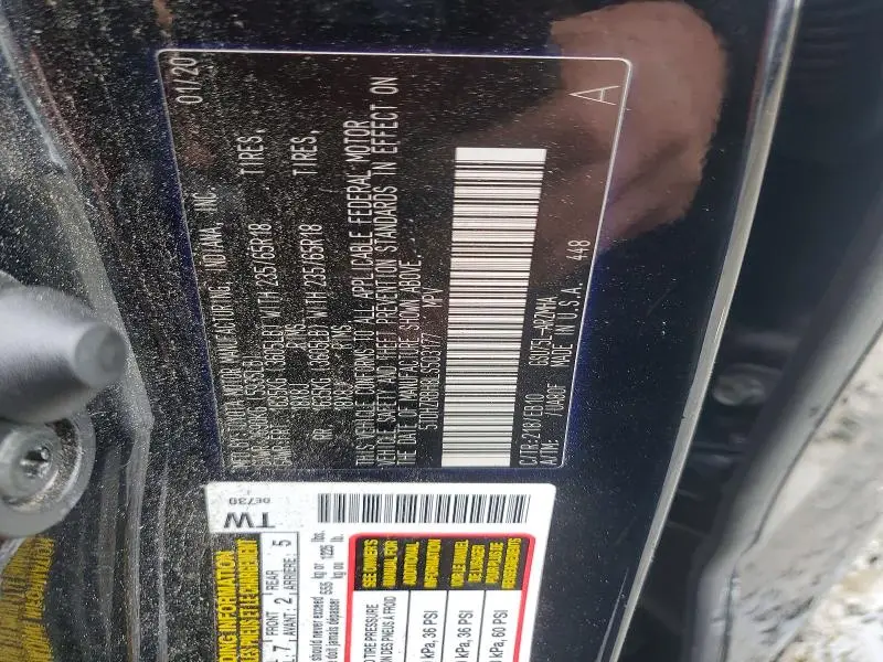 2020 TOYOTA HIGHLANDER XLE  