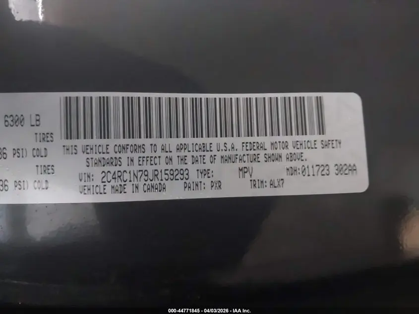 2018 CHRYSLER PACIFICA HYBRID LIMITED