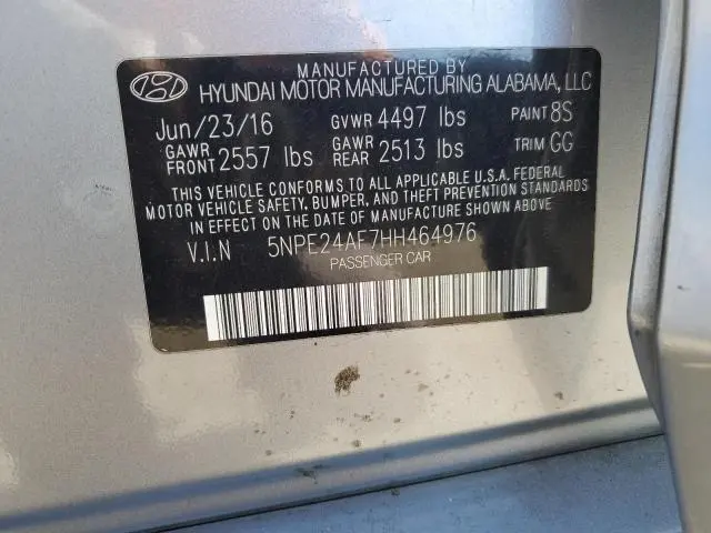 2017 HYUNDAI SONATA SE  