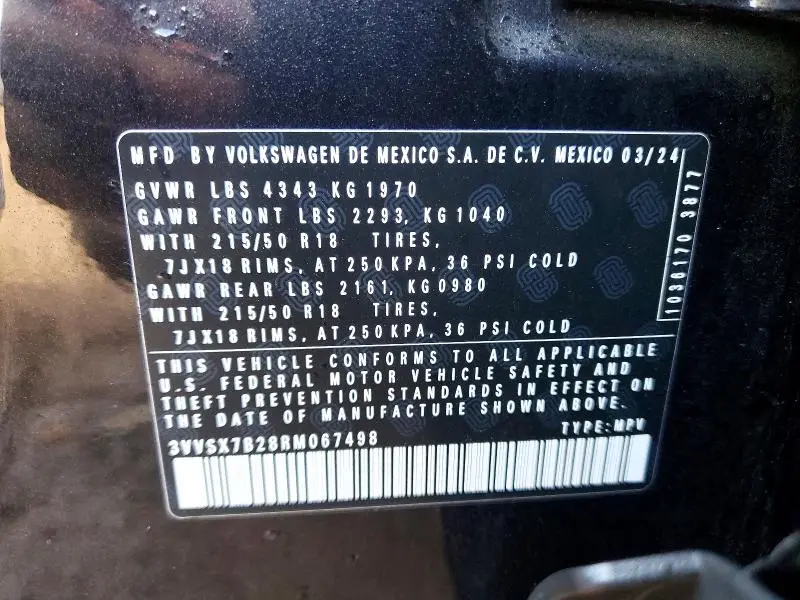 2024 VOLKSWAGEN TAOS SE  