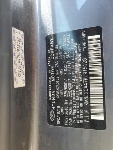 2019 HYUNDAI TUCSON SE  