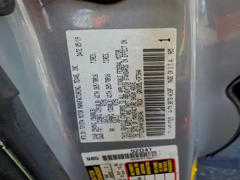 2019 TOYOTA TACOMA ACCESS CAB  