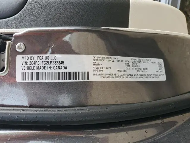 2020 CHRYSLER PACIFICA TOURING  