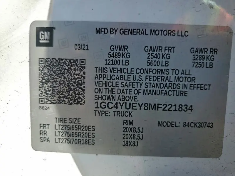 2021 CHEVROLET SILVERADO K3500 LTZ  