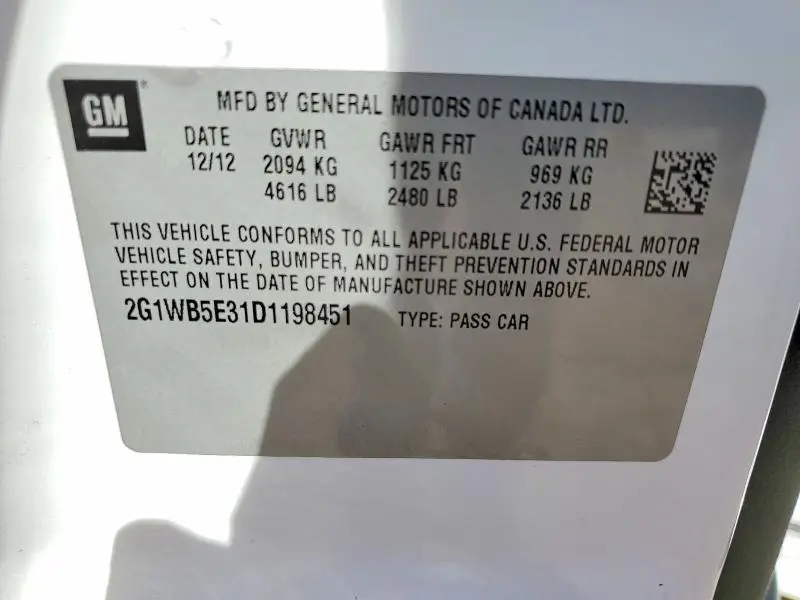 2013 CHEVROLET IMPALA LT  