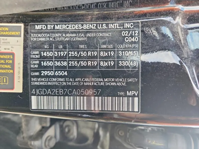 2012 MERCEDES-BENZ ML 350 BLUETEC  