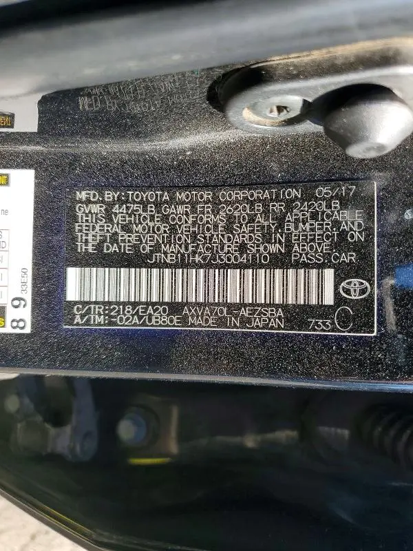 2018 TOYOTA CAMRY SE  