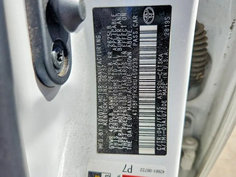 2017 TOYOTA CAMRY SE  