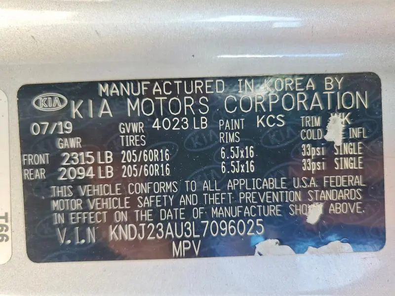2020 KIA SOUL LX  