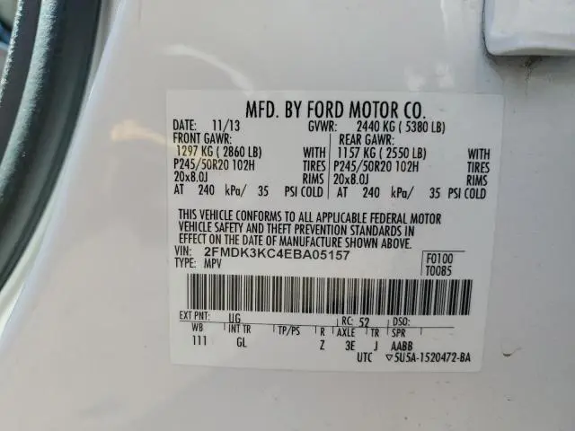 2014 FORD EDGE LIMITED  
