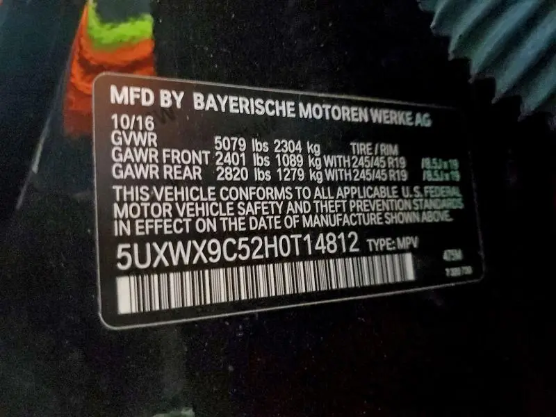 2017 BMW X3 XDRIVE28I  