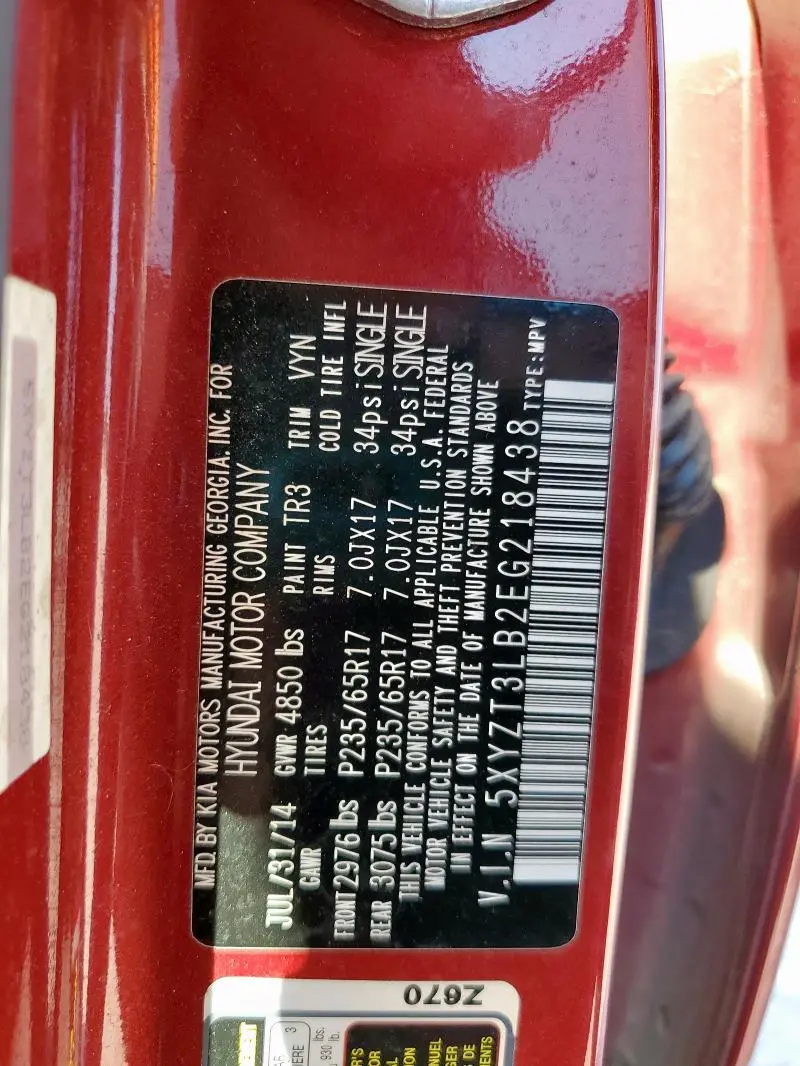 2014 HYUNDAI SANTA FE SPORT   