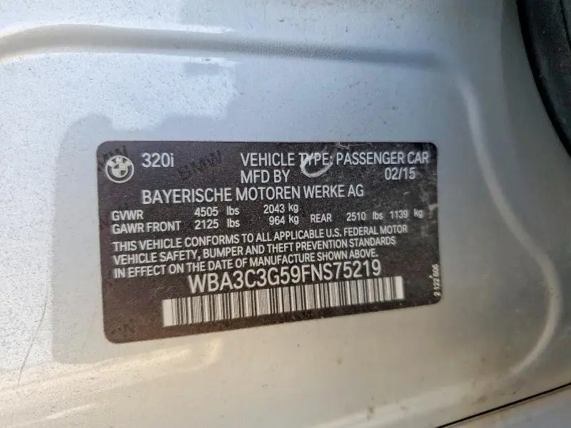 2015 BMW 320 I XDRIVE  