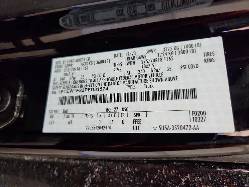 2023 FORD F150 SUPERCREW  