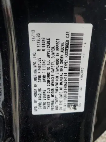 2013 HONDA ACCORD EXL