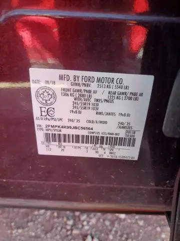 2018 FORD EDGE TITANIUM  