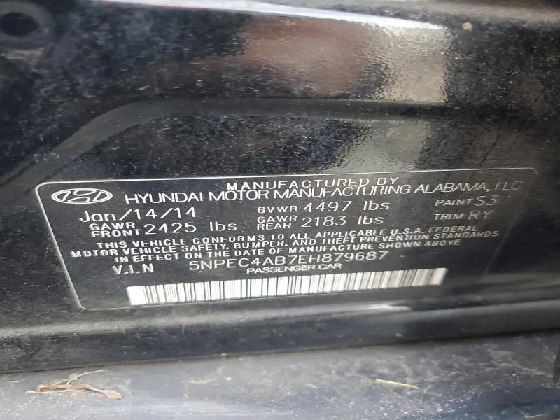 2014 HYUNDAI SONATA SE 2.0T  