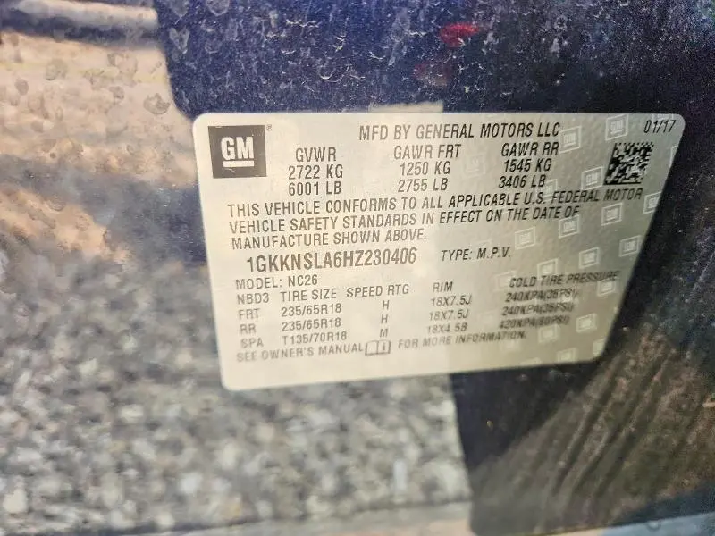 2017 GMC ACADIA SLE  