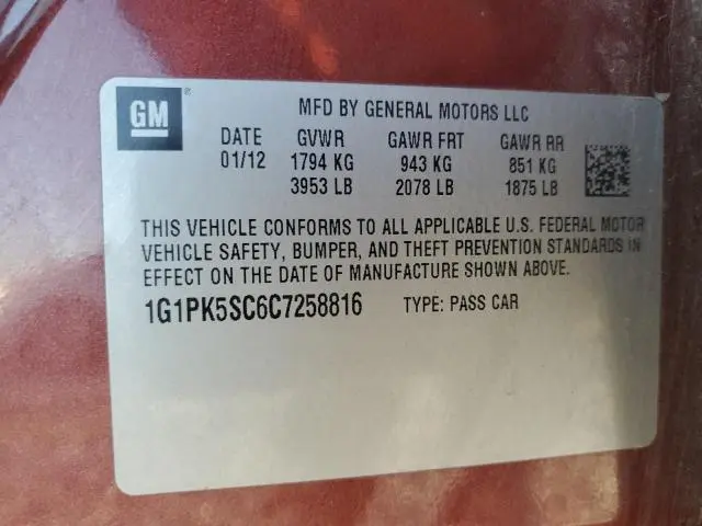 2012 CHEVROLET CRUZE ECO  