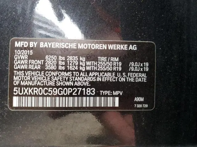 2016 BMW X5 XDRIVE35I  