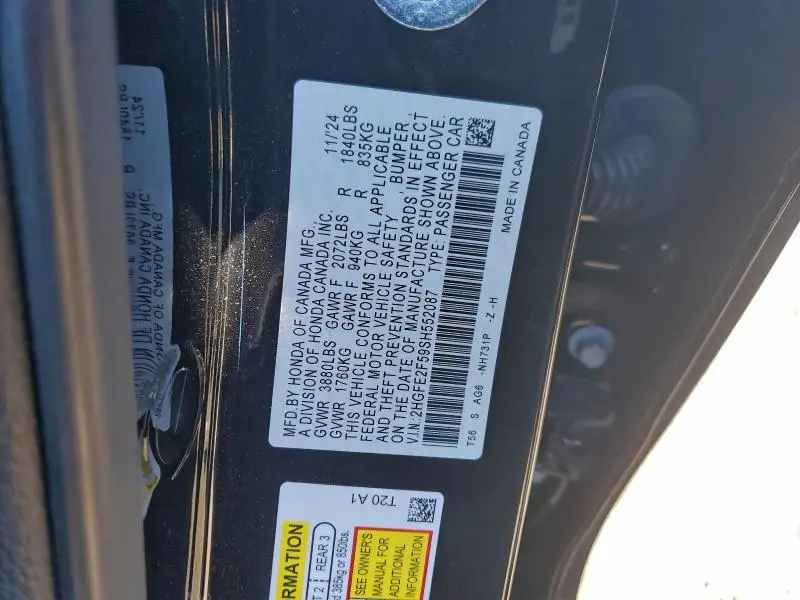 2025 HONDA CIVIC SPORT  