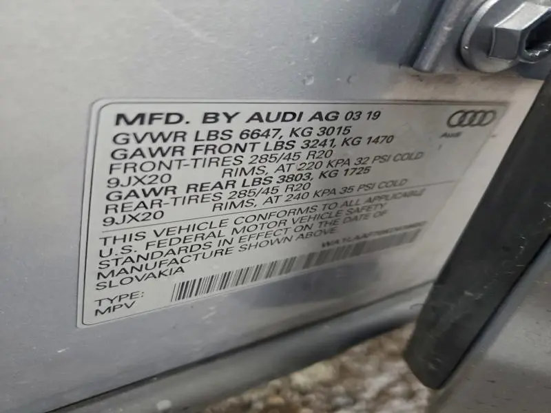 2019 AUDI Q7 PREMIUM PLUS  