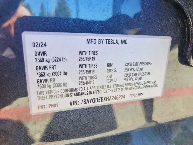 2024 TESLA MODEL Y   