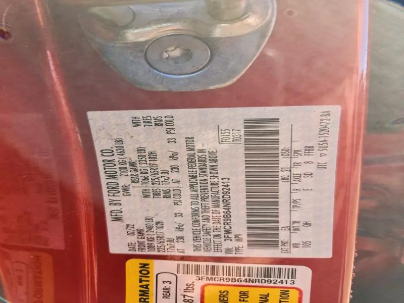 2022 FORD BRONCO SPORT BIG BEND  