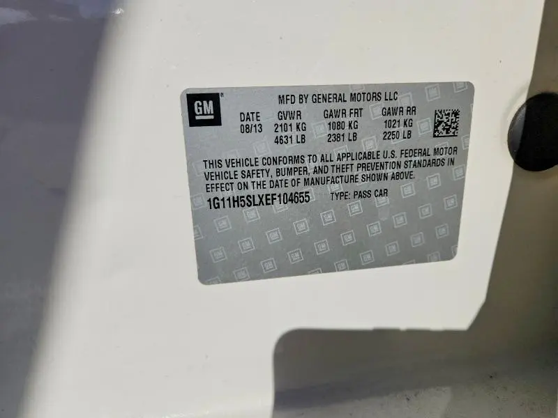 2014 CHEVROLET MALIBU LTZ  