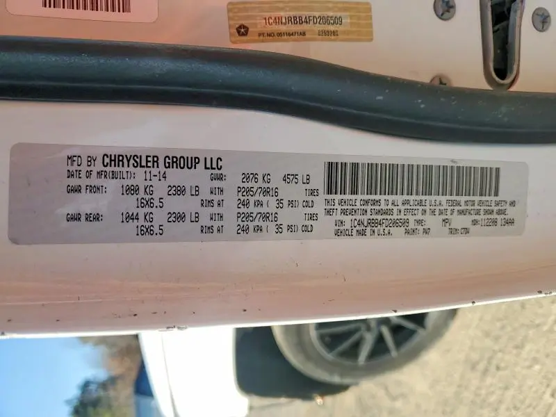 2015 JEEP PATRIOT SPORT  