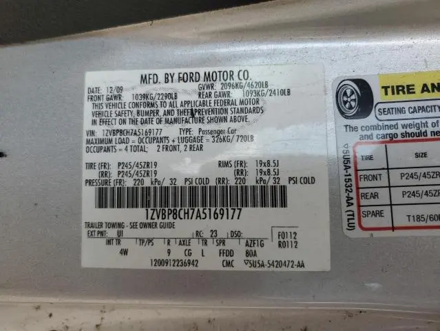 2010 FORD MUSTANG GT