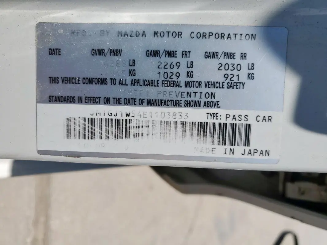 2014 MAZDA 6 GRAND TOURING  
