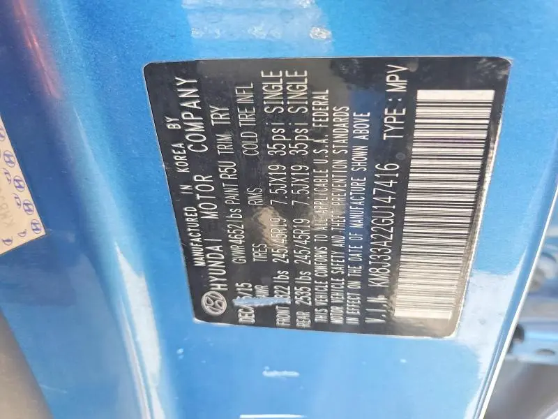 2016 HYUNDAI TUCSON LIMITED  